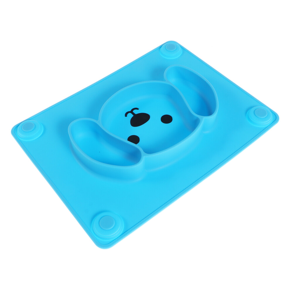 Inoomp Puppy Silicone Dining Tray With Suction Cup For Babies And Kids Blue
