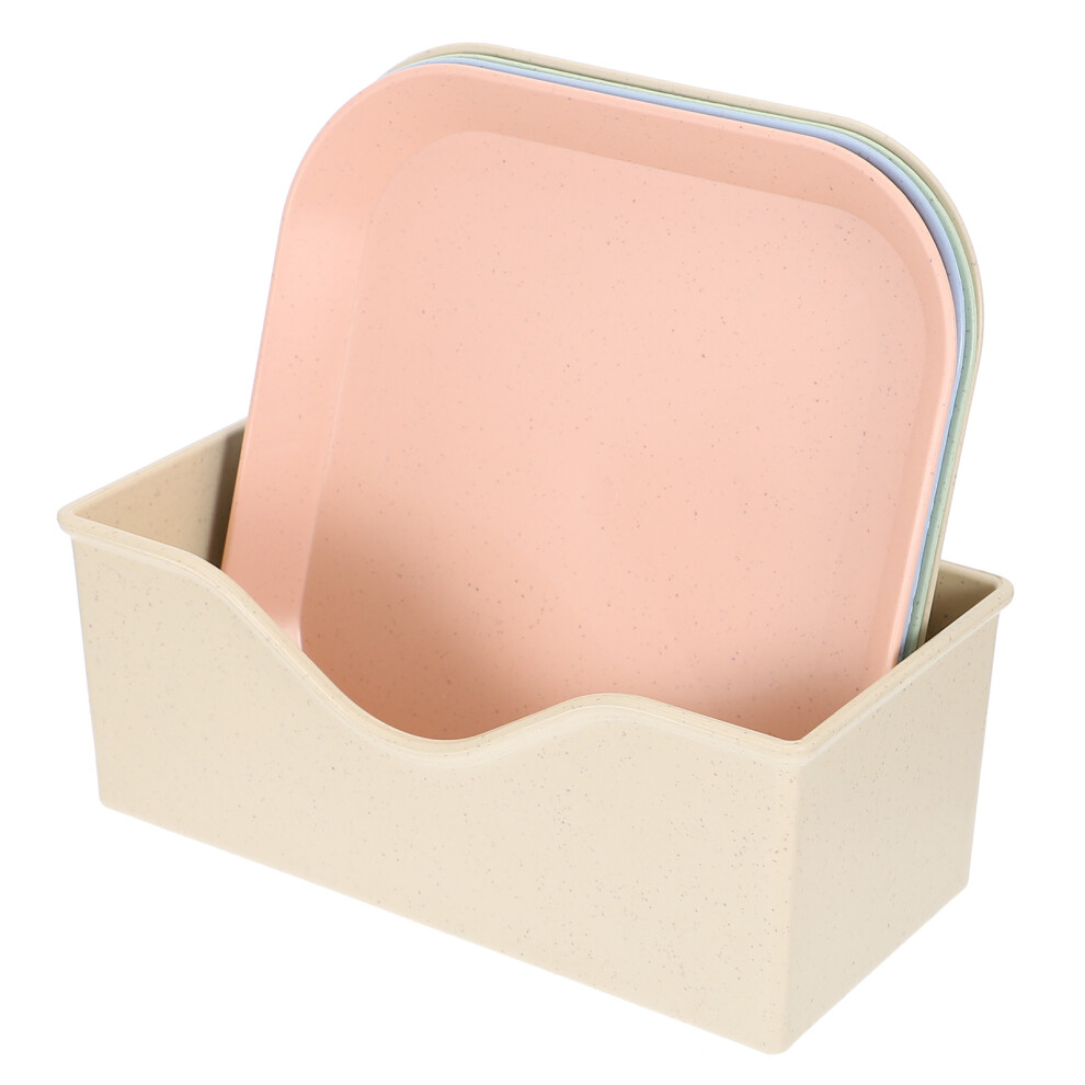 1 Set Straw Multipurpose Table Plates For Snacks Fruit And Trash-image-OPC-PKXBJJF-NEW