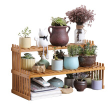 wooden flower shelf for indoor plants balcony 27cm