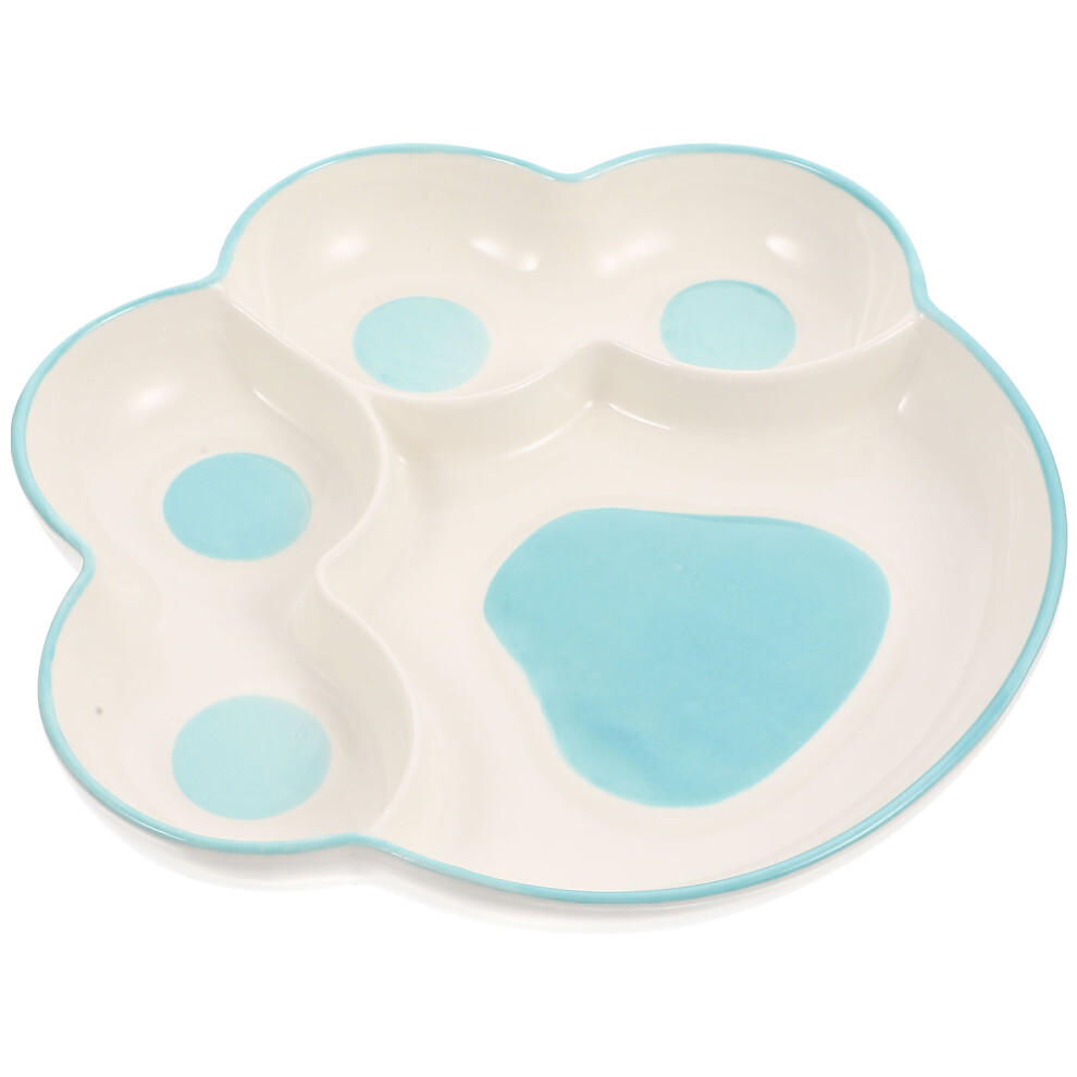 Multi-Grid Plate Ceramic Toddler Food Cake Serving Dinner Plate Artibetter