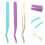 3Pcs Eyelash Extensions Tweezers Applicator Tools Clips 7