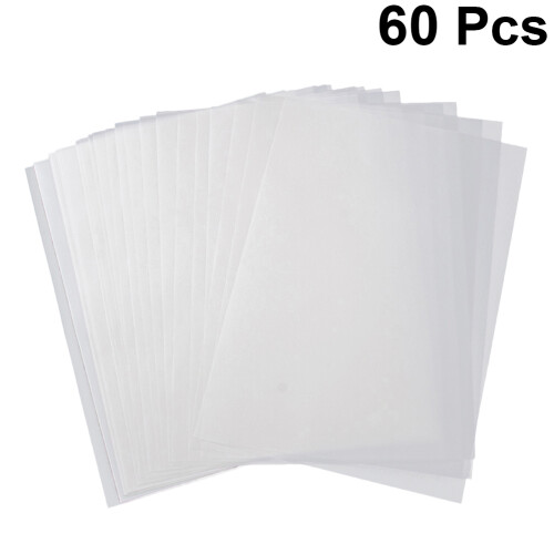 60Pcs Tracing Paper For Design Sketch Transparent Parchment Sheets