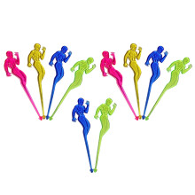 10Pcs Man Shaped Swizzle Sticks Cocktail Stirrers