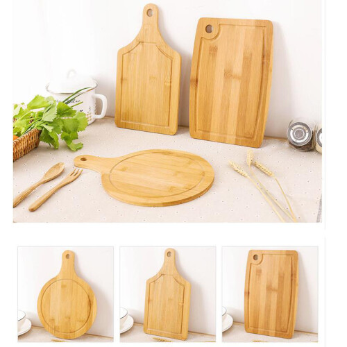 Home Simplicity Round Bamboo Cheese Board Double Sided 33x25cm