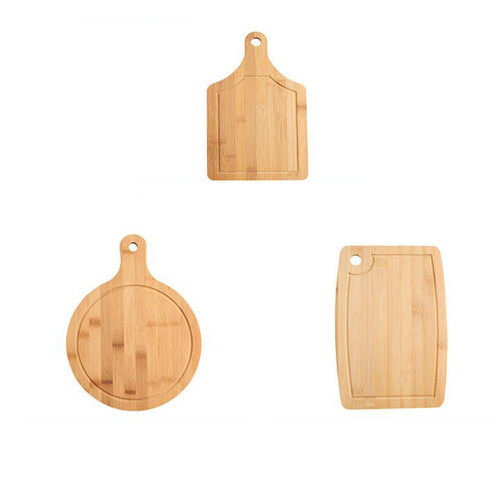 Home Simplicity Round Bamboo Cheese Board Double Sided 33x25cm 2
