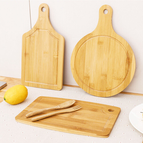 Home Simplicity Round Bamboo Cheese Board Double Sided 33x25cm 1