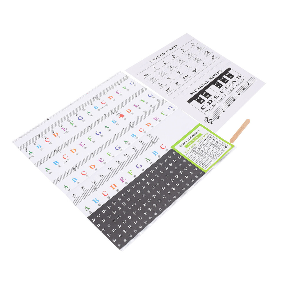 1Set Adhesive Piano Decals For Electronic Organs Keyboard Stickers 3353972961174