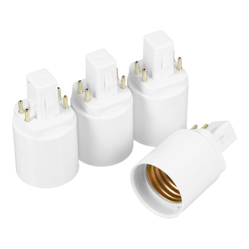 16 Pcs G24Q To E27 Socket Adapter 4 Pin To Screw Base Converter