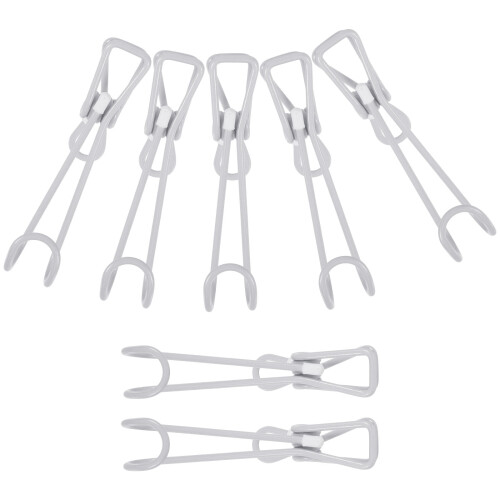 10 Pcs Stainless Steel Clothespins With Hooks For Kitchen