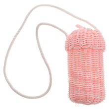 Pink Plastic Pine Cone Mini Crossbody Bag for Girls Travel Use
