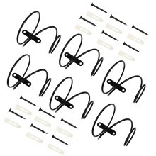 6Pcs Wrought Iron Wine Racks Wall Mounted Wine Bottle Display Holders