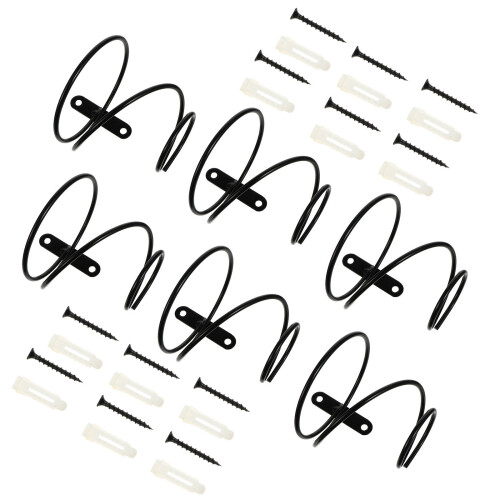 6Pcs Wrought Iron Wine Racks Wall Mounted Wine Bottle Display Holders