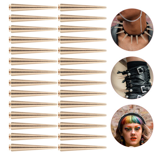 30Pcs Punk Metal Spikes Studs Rivets For Diy Craft 1