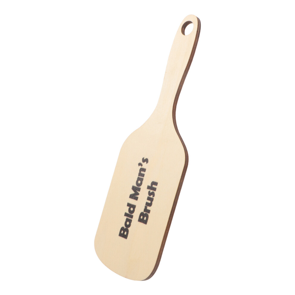 Aboofan Unisex Funny Wood Bald Man Hair Brush Wide Tooth Comb For Clown Costumes