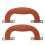 4 Pcs Classic Brown Plastic Suitcase Handle With Zinc Alloy Base 1