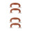 4 Pcs Classic Brown Plastic Suitcase Handle With Zinc Alloy Base 8