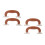 4 Pcs Classic Brown Plastic Suitcase Handle With Zinc Alloy Base 4