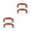4 Pcs Classic Brown Plastic Suitcase Handle With Zinc Alloy Base 10