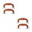 4 Pcs Classic Brown Plastic Suitcase Handle With Zinc Alloy Base 5