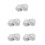 10Pièces Cache-Vis Plastique Durable Gris Pour Enfant 9
