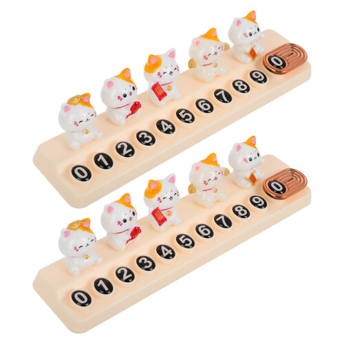 2Pcs Cat Auto Temporary Parking for Car Moving Dashboard Use