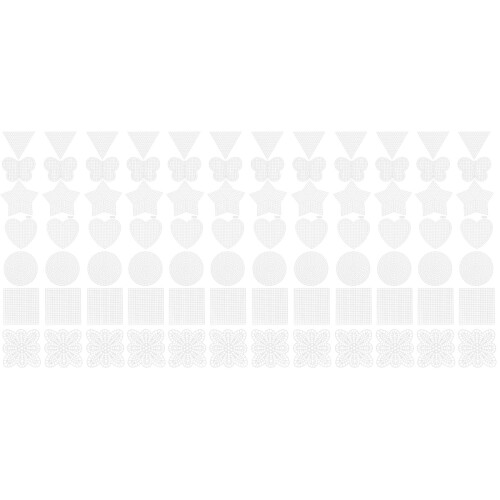 140 Pcs Cross Stitch Mesh Plastic Canvas Embroidery Sheet 1
