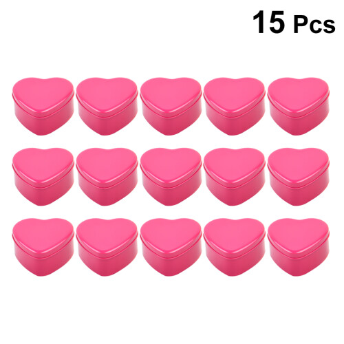 15Pcs Heart Shaped Candy Box Portable Storage Case For Party Wedding 2