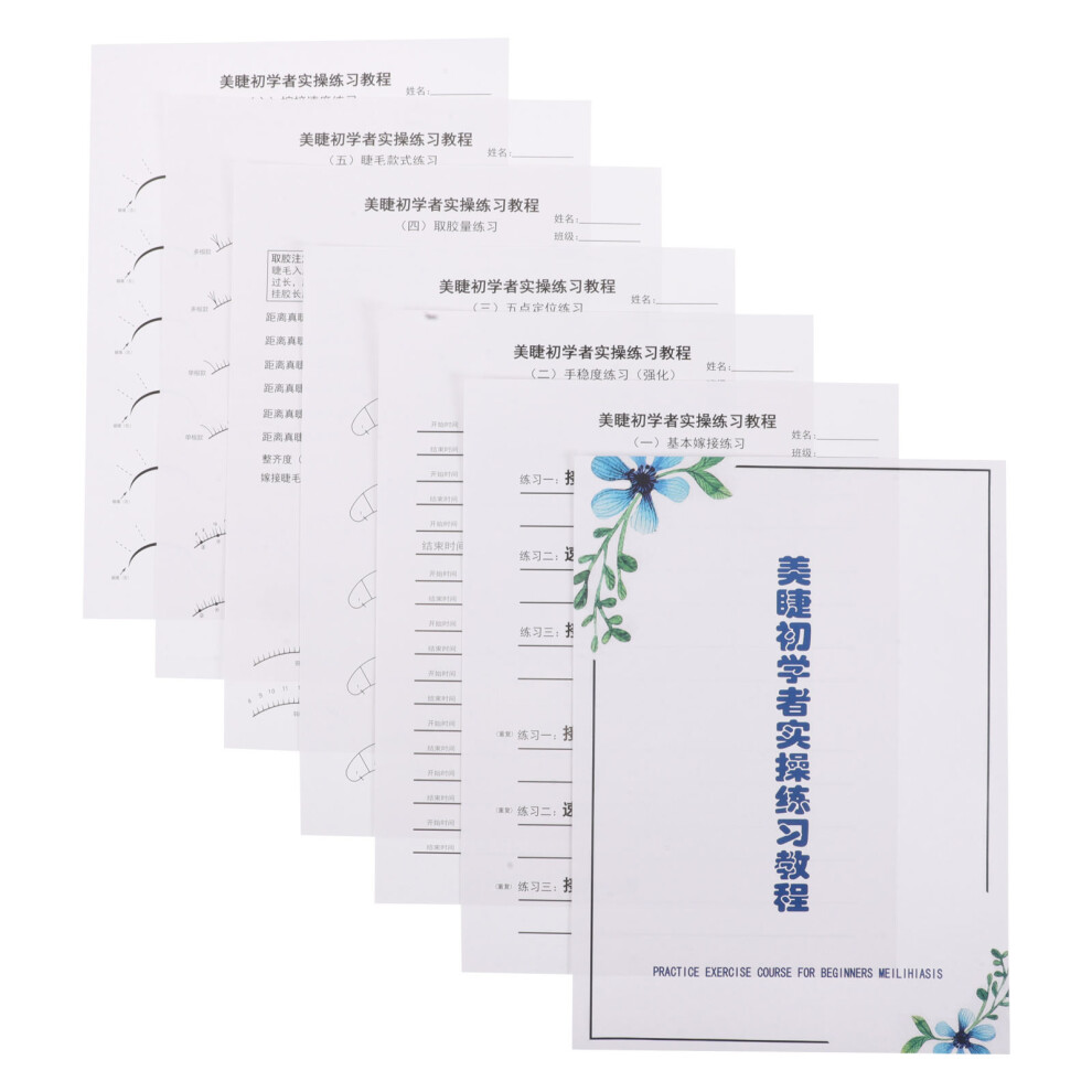 Vaguelly Lash Mapping Chart For Eyelash Extension Practice And Training Kit