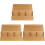 3Pcs Multifunctional Bamboo Charging Station For Smartphones Tablets 3