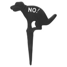 2 Pcs Yard Sign Iron Dog Shaped Garden Decoration