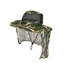 3Pcs Camouflage Outdoor Sun Hat With UV Protection And Neck Flap