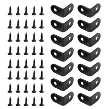 40 Pcs Corner Brackets L-Shaped Right Angle Cabinet Shelf Bracket