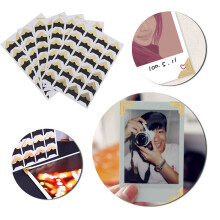 5Pcs Kraft Paper Self-Adhesive Photo Album Protector Flash Gold