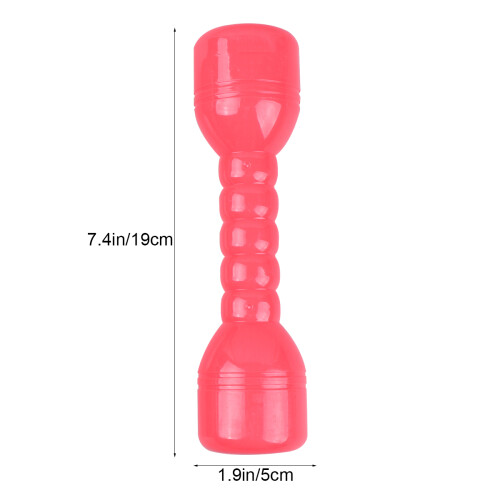 One Pair Red Plastic Dumbbells Ergonomic Hand Bar For Kids Exercise 1