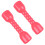 One Pair Red Plastic Dumbbells Ergonomic Hand Bar For Kids Exercise 6