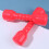One Pair Red Plastic Dumbbells Ergonomic Hand Bar For Kids Exercise 8