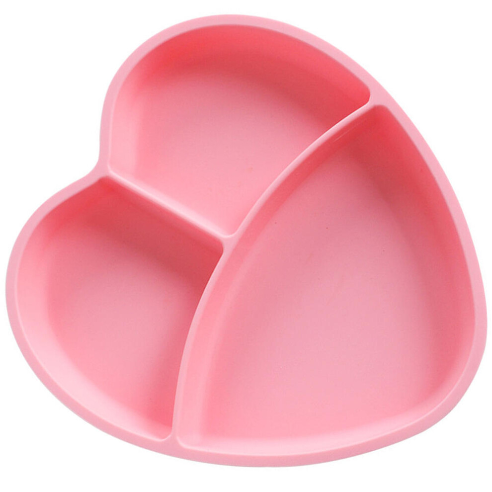 2Pcs Heart Shaped Baby Dinner Plate Safe Children Training Bowl Artibetter