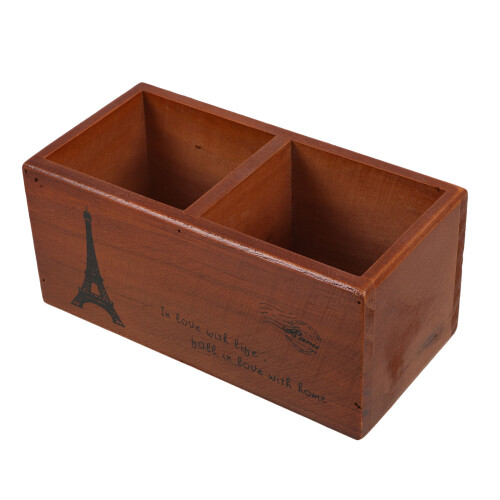 2Pcs Vintage Wooden Barber Tool Storage Box For Scissors And Tools