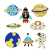 16 Pcs Cartoon Spaceman Shape Brooch Pins For Kids Clothes