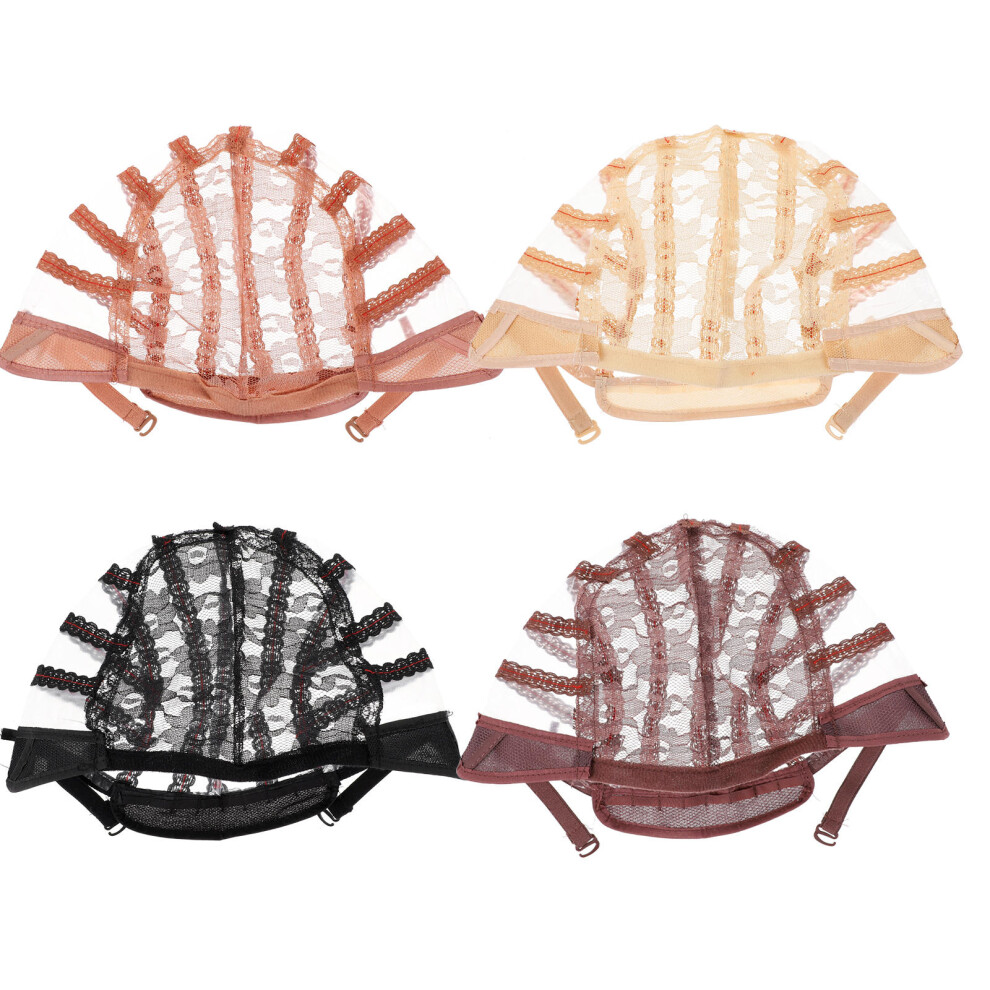 Iplusmile 8 Pcs Breathable Lace Wig Caps Elastic Hair Care Hats