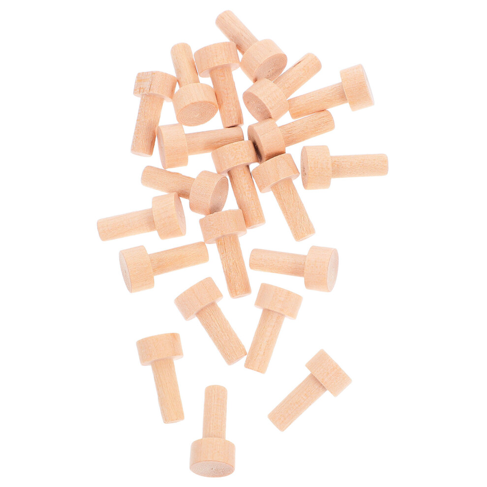 80 Pcs Mini Wooden Pegs For Diy Crafts Woodworking Unfinished-image-OPC-PKXBTGP-NEW