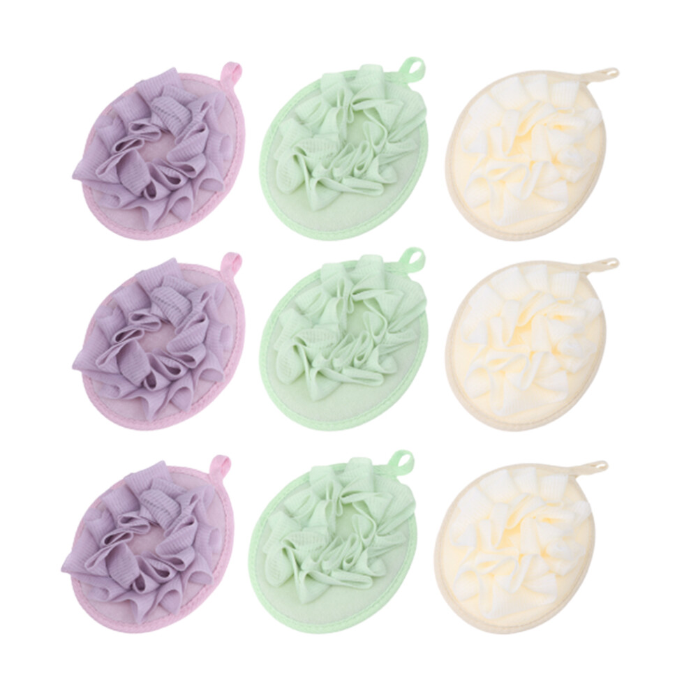 Iplusmile 18 Pcs Bath Ball Bubble Net Sponge Portable Flower Accessory 3 Colors