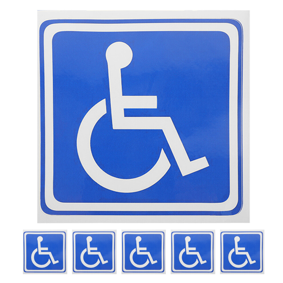 12 Sheets Disabled Parking Wheelchair Sticker Adhesive Symbol Sign 032297173440