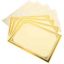 24 Sheets Blank Certificate Paper For School Office Use