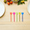 450 Pcs Heart Shaped Fruit - Colorful Snack Picks 11