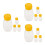 12 Pcs Empty Honey Jars Squeeze Bottles Plastic Dispenser With Lids 7