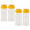 12 Pcs Empty Honey Jars Squeeze Bottles Plastic Dispenser With Lids 3