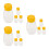 12 Pcs Empty Honey Jars Squeeze Bottles Plastic Dispenser With Lids 6