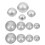 16 Sets Bath Bomb Molds - Multi-Use Metal Hollow Sphere 3