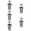 5Pcs Carbon Steel Cat40-45 Degree Pull Stud Retention Knob 11